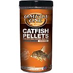 Omega One Sinking Catfish Pellets with Shrimp Freshwater & Saltwater Fish Food, 8.25-oz jar