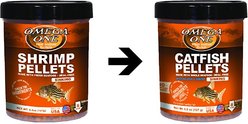 Omega One Sinking Catfish Pellets with Shrimp Freshwater & Saltwater Fish Food, 8.25-oz jar slide 2 of 4