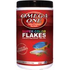 Omega One Super Color Flakes Tropical Fish Food, 5.3-oz jar
