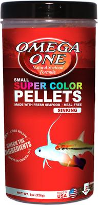 Show full view: Omega One Super Color Sinking Pellets Tropical Fish Food, 8-oz jar slide 1 of 5