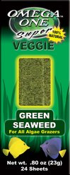 Omega One Super Veggie Green Seaweed Algae Grazer Fish Food, 24-sheets
