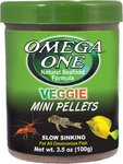 Veggie Slow Sinking Mini Pellets Fish Food, 3.5-oz jar
