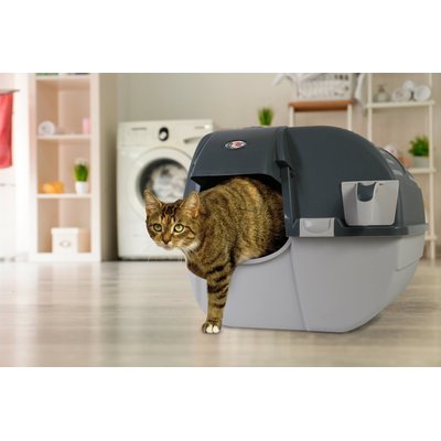 Omega Paw Omega Paw Easy Fill Roll 'n Clean Cat Litter Box, Regular