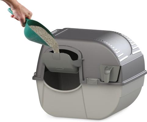 Show full view: Omega Paw Easy Fill Roll 'n Clean Cat Litter Box, Regular slide 5 of 7