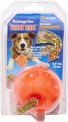 Omega Paw Tricky Treat Ball Dog Toy, Small