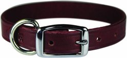 OmniPet Latigo Leather Dog Collar, Burgundy, 18-in