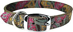 OmniPet Paisley Leather Dog Collar, Chocolate, 20-in