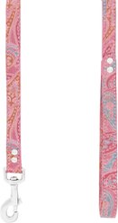 OmniPet Paisley Leather Dog Leash, Pink, 4-ft, 3/4-in slide 2 of 5