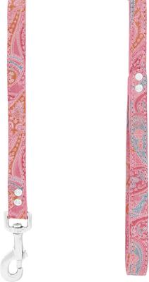 Show full view: OmniPet Paisley Leather Dog Leash, Pink, 4-ft, 3/4-in slide 2 of 7