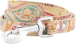 OmniPet Paisley Leather Dog Leash, Sand, 4-ft, 3/4-in