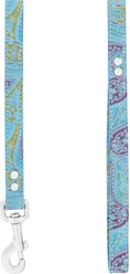 OmniPet Paisley Leather Dog Leash, Turquoise, 4-ft, 3/4-in slide 2 of 5