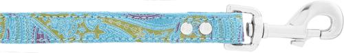 Show full view: OmniPet Paisley Leather Dog Leash, Turquoise, 4-ft, 3/4-in slide 4 of 8