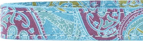 Show full view: OmniPet Paisley Leather Dog Leash, Turquoise, 4-ft, 3/4-in slide 6 of 8