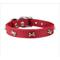 Show in main carousel: OmniPet Signature Leather Bone Dog Collar, Red, 12-in slide 1 of 6