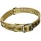 Show in main carousel: OmniPet Signature Leather Crystal Dog Collar, Metallic Gold, 12-in slide 2 of 4
