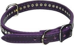 OmniPet Signature Leather Crystal Dog Collar, Purple, 12-in slide 2 of 3