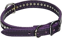 OmniPet Signature Leather Crystal Dog Collar, Purple, 14-in slide 2 of 2