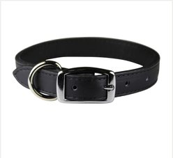 OmniPet Signature Leather Dog Collar, Black, 18-in