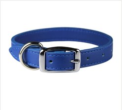 OmniPet Signature Leather Dog Collar, Blue, 16-in