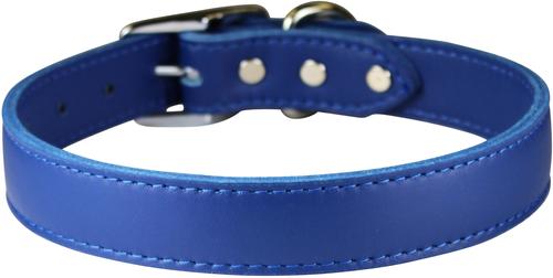 Show full view: OmniPet Signature Leather Dog Collar, Blue, 18-in slide 2 of 5