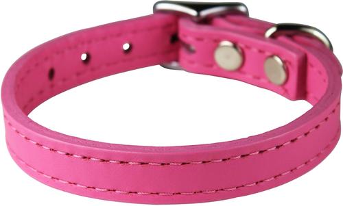 Show full view: OmniPet Signature Leather Dog Collar, Pink, 12-in slide 2 of 7