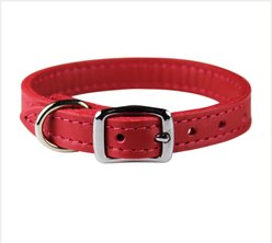OmniPet Signature Leather Dog Collar, Red, 14-in