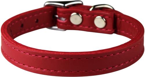 Show full view: OmniPet Signature Leather Dog Collar, Red, 14-in slide 2 of 5