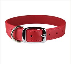 OmniPet Signature Leather Dog Collar, Red, 24-in