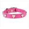 Show in main carousel: OmniPet Signature Leather Heart Dog Collar, Pink, 14-in slide 1 of 7