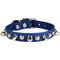 Show in main carousel: OmniPet Signature Leather Studs & Spikes Dog Collar, Blue, 12-in slide 1 of 7