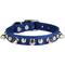 Show in main carousel: OmniPet Signature Leather Studs & Spikes Dog Collar, Blue, 14-in slide 1 of 6