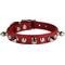 Show in main carousel: OmniPet Signature Leather Studs & Spikes Dog Collar, Red, 14-in slide 1 of 6