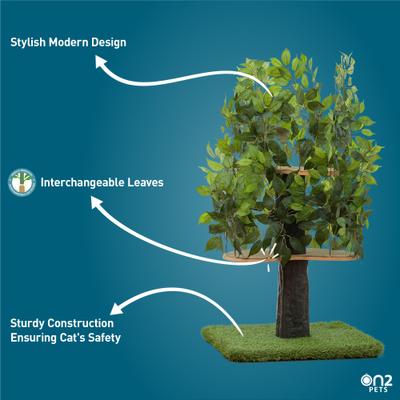 Show full view: On2Pets 48-in Medium Square Modern Cat Tree slide 4 of 11