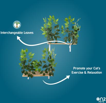 Show full view: On2Pets Cat Canopy Wall Shelves, Rectangle, 2 count slide 7 of 11