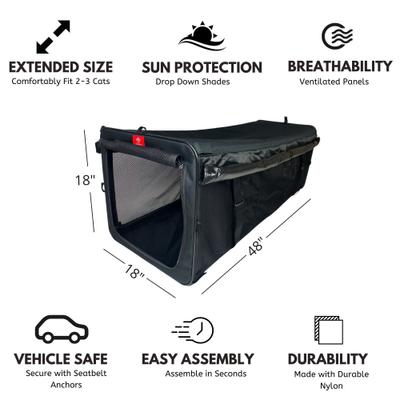 Show full view: One for Pets Cat Outdoor Playpen with Seatbelt Straps, Black slide 8 of 9