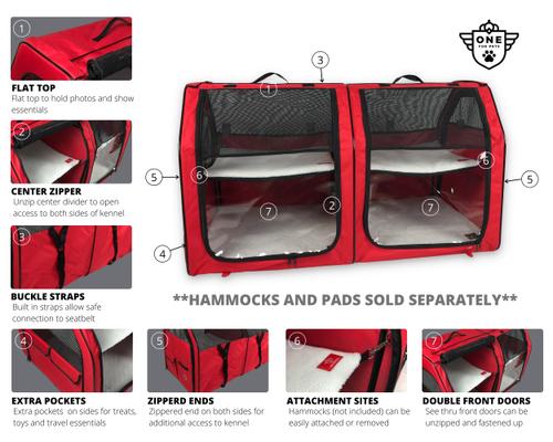 Show full view: One for Pets Cat Show House & Kennel, Double, Red slide 7 of 8