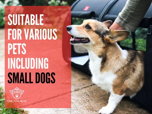 Show full view: One for Pets Portable 2-in-1 Double Dog & Cat Kennel, Black slide 5 of 9