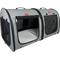 Show in main carousel: One for Pets Portable 2-in-1 Double Dog & Cat Kennel, Gray slide 1 of 10