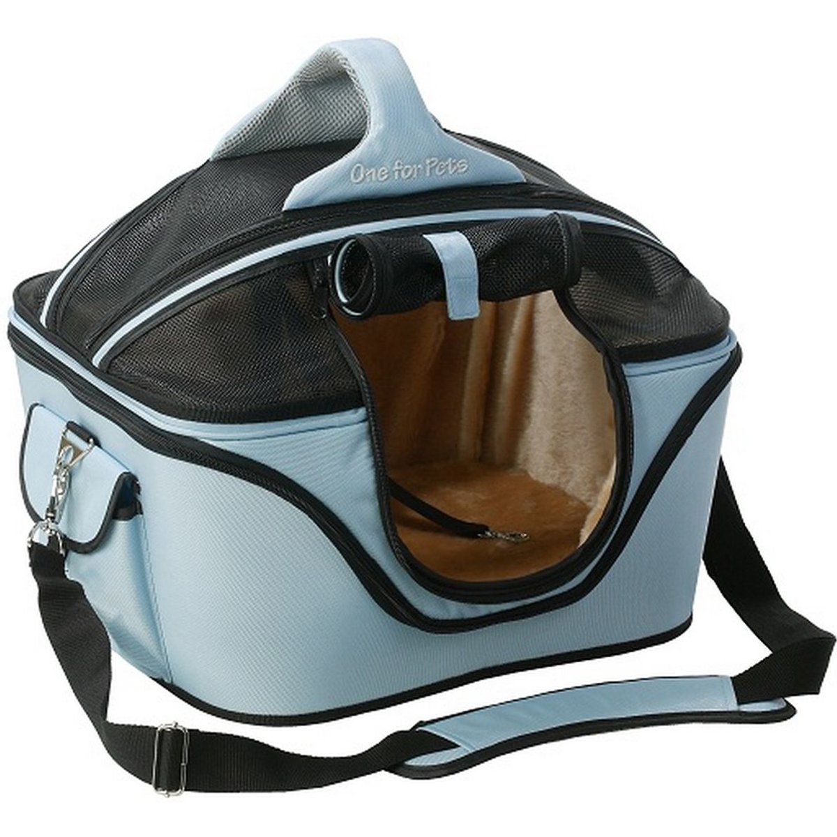 One for Pets The Deluxe Cozy Dog & Cat Carrier, Powder Blue, Mini