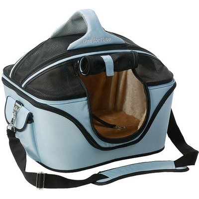 One for Pets One for Pets The Deluxe Cozy Dog & Cat Carrier, Powder Blue, Mini