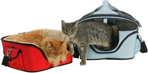 Show full view: One for Pets The Deluxe Cozy Dog & Cat Carrier, Powder Blue, Mini slide 5 of 12
