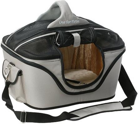 for pets only キャリーバッグ ONE FOR PETS The Deluxe Cozy Dog & Cat Carrier, Tan, Large - Chewy.com