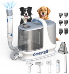 OneIsAll 13000Pa Powerful 3 Suction Levels Dog Grooming Vaccum Kit, 3-L