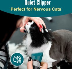 OneIsAll 5-Speed Quiet Waterproof Cordless Cat Clipper Grooming kit, Green slide 2 of 8
