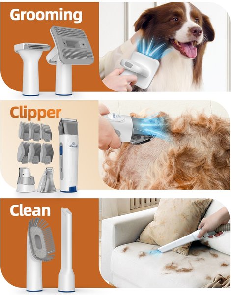 Show full view: OneIsAll LM2 7-in-1 Tool Pet Hair Vacuum & Grooming Kit, 1.5-L slide 8 of 11