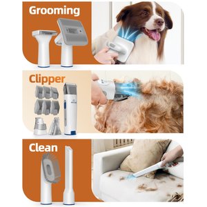 Oneisall 7 Tool Pet Hair Vacuum & Grooming Kit, 1.5-L