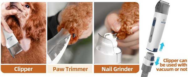 Show full view: OneIsAll LM2 7-in-1 Tool Pet Hair Vacuum & Grooming Kit, 1.5-L slide 9 of 11