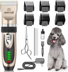 OneIsAll Cordless 2-Speed Pet Hair Grooming Clipper, Gold slide 1 of 8