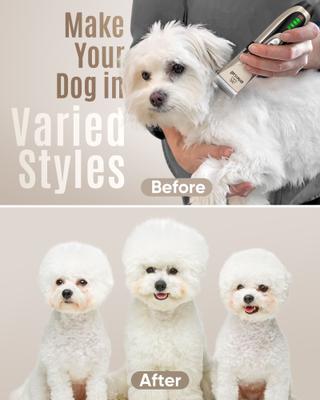 Show full view: OneIsAll Cordless 2-Speed Pet Hair Grooming Clipper, Gold slide 8 of 11