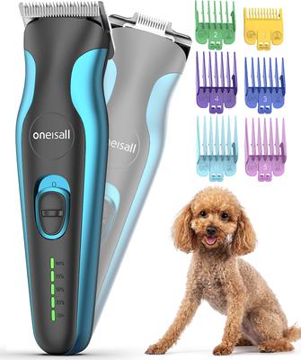 Show full view: OneIsAll DTJ002 Cordless 2-Speed Pet Hair Grooming Clipper & Paw Trimmer, Blue slide 1 of 10